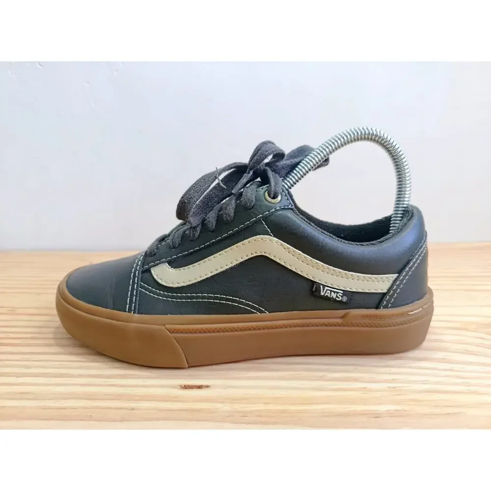 Vans Professional BMX Shoes Pro Leather Dark Green Black Gum Sole Men's Size 4.5